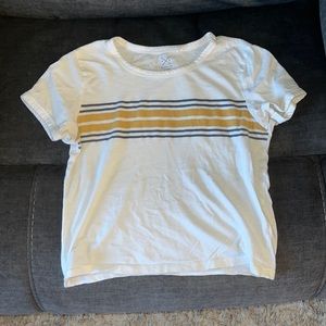 Pacsun white cropped tee. size extra small.